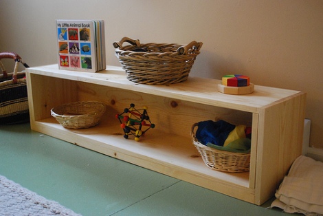 displaying toys for a toddler